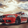 Red Holden Commodore Engines Diamond Painting