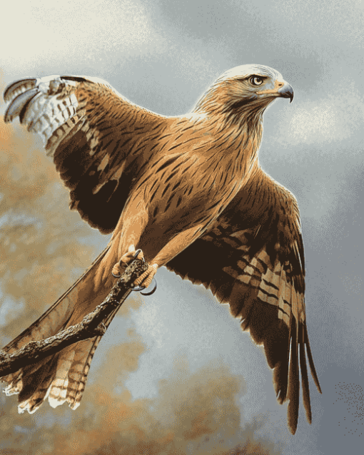 Red Kite Birds Diamond Painting