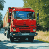 Red Lorry Trucks Diamond Painting