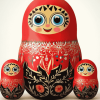 Red Nesting Doll Animation Diamond Painting