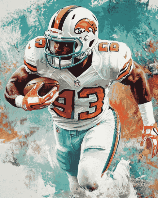 Reggie Bush Miami Dolphins Diamond Painting