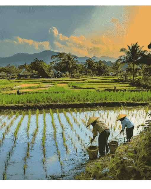 Rice Fields of Asia Diamond Painting