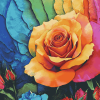 Rise of Rainbow Rose Diamond Painting