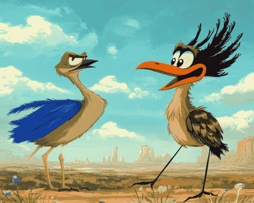 Roadrunner and Coyote Cartoons Diamond Painting