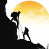 Rock Climbing Silhouettes Diamond Painting