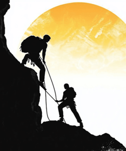 Rock Climbing Silhouettes Diamond Painting