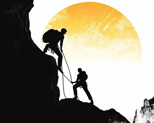 Rock Climbing Silhouettes Diamond Painting