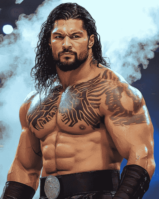 Roman Reigns WWE Champion Diamond Painting