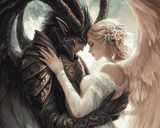 Romantic Angel and Devil Diamond Painting