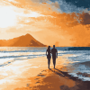 Romantic Beach Silhouette Diamond Painting