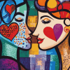 Romantic Britto Hearts Diamond Painting