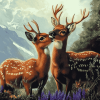 Romantic Deer Pair Diamond Painting