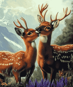 Romantic Deer Pair Diamond Painting