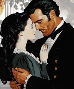 Romantic Scarlet O'Hara and Rhett Butler Diamond Painting