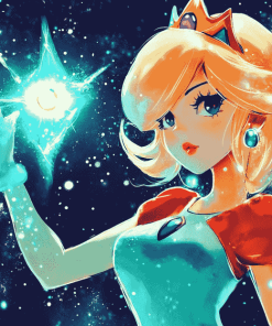 Rosalina Mario Galaxy Art Diamond Painting