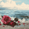 Rose Beach Seascape Diamond Painting