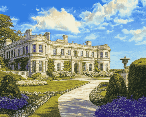 Rosecliff Castle Glamour Diamond Painting