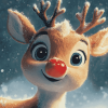 Rudolph Reindeer Animation Diamond Painting