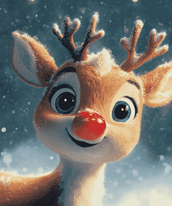 Rudolph Reindeer Animation Diamond Painting