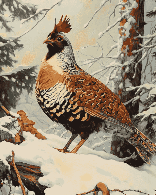 Ruffed Grouse Bird Diamond Painting