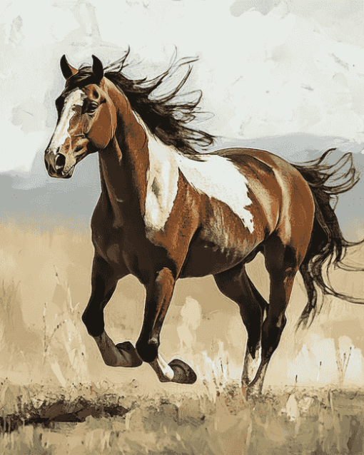 Running Horse Diamond Painting