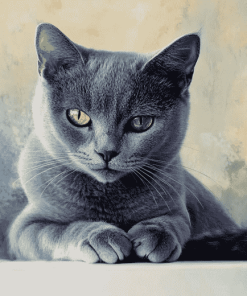 Russian Grey Kitten Diamond Painting