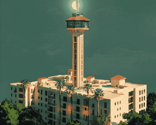 San Antonio Tower Landmark Diamond Painting