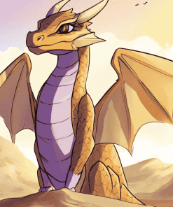 Sandy Desert Dragon Diamond Painting