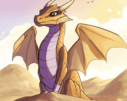 Sandy Desert Dragon Diamond Painting