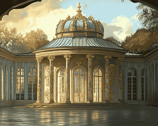 Sanssouci Palace Parks Diamond Painting