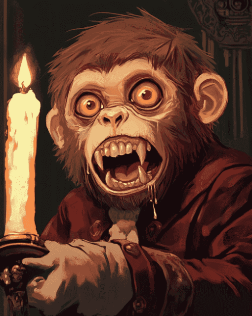 Scary Monkey Cartoons Diamond Painting