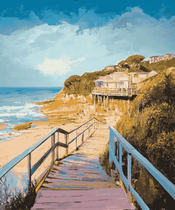 Seascape Torquay Boardwalk Diamond Painting