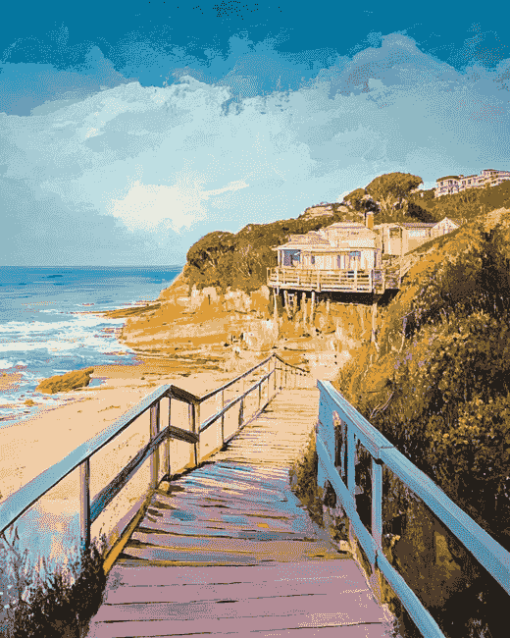 Seascape Torquay Boardwalk Diamond Painting