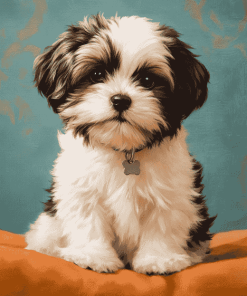 Shih Tzu Puppy Dogs Diamond Painting