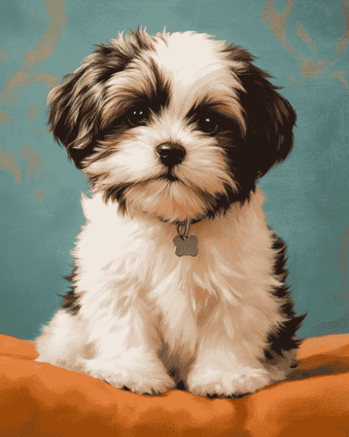 Shih Tzu Puppy Dogs Diamond Painting