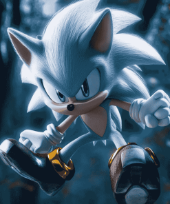 Silver The Hedgehog Anime Diamond Painting