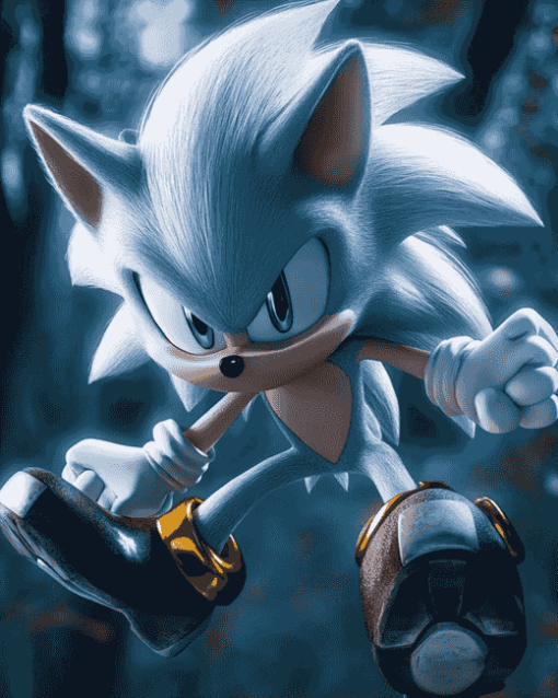 Silver The Hedgehog Anime Diamond Painting