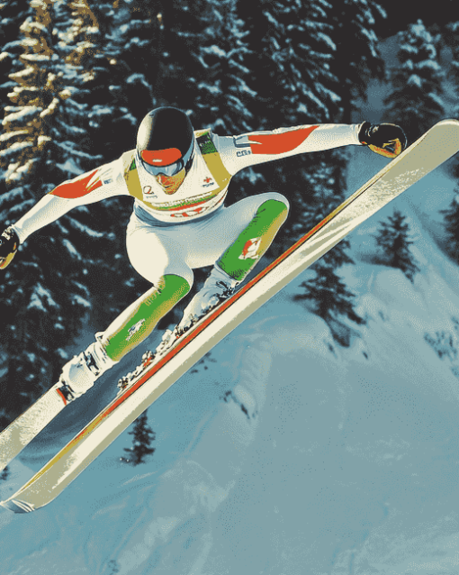 Ski Jumping Athletes Diamond Painting