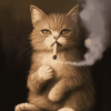 Smoking Cat Diamond Painting