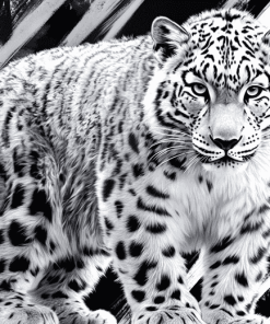 Snow Leopard Elegance Diamond Painting