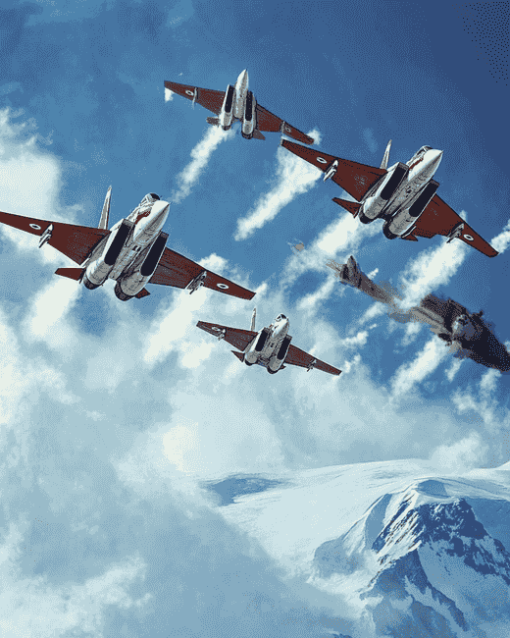 Snowbirds Military Display Diamond Painting