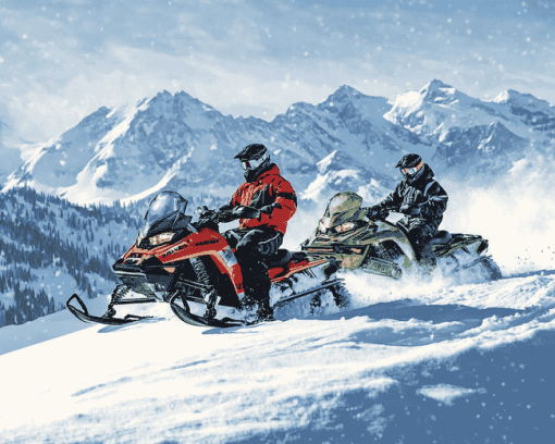 Snowmobile Engines Diamond Painting