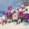 Snowy Blossoms Diamond Painting