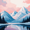 Snowy Mountains Diamond Painting