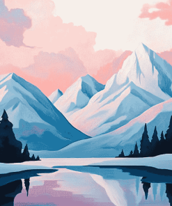 Snowy Mountains Diamond Painting