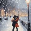 Snowy Romance for Lovers Diamond Painting