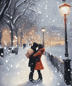 Snowy Romance for Lovers Diamond Painting