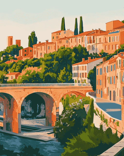 South France Architecture Diamond Painting