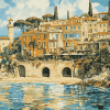 South Of France Bridges Diamond Painting