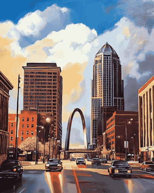 St Louis Skyscrapers Diamond Painting